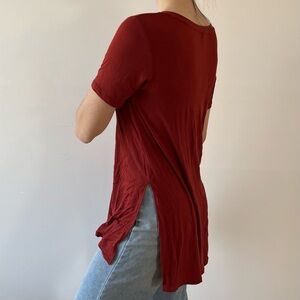 🎈burnt red long t-shirt